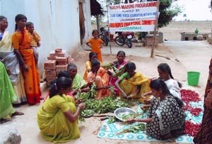 SHG members preparing Pickles